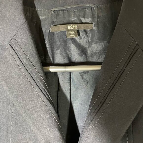 BOSS HUGO BOSS VIRGIN-WOOL SINGLE-BREASTED JACKET BLAZER SIZE 6 - Picture 6 of 9
